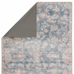 Outlet 🎉 Gracewood Hollow Carty Indoor/Outdoor Oriental Blue And Light Pink Area Rug 😍 -Gracewood Hollow shop Aiden Indoor Outdoor Oriental Blue Light Pink Area Rug 4