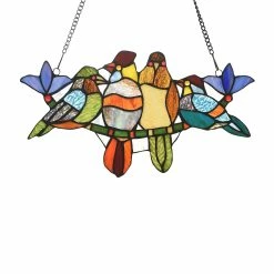 Best deal 🌟 Gracewood Hollow Deffalah 78-piece Stained Glass Birds Window Suncatcher 🛒