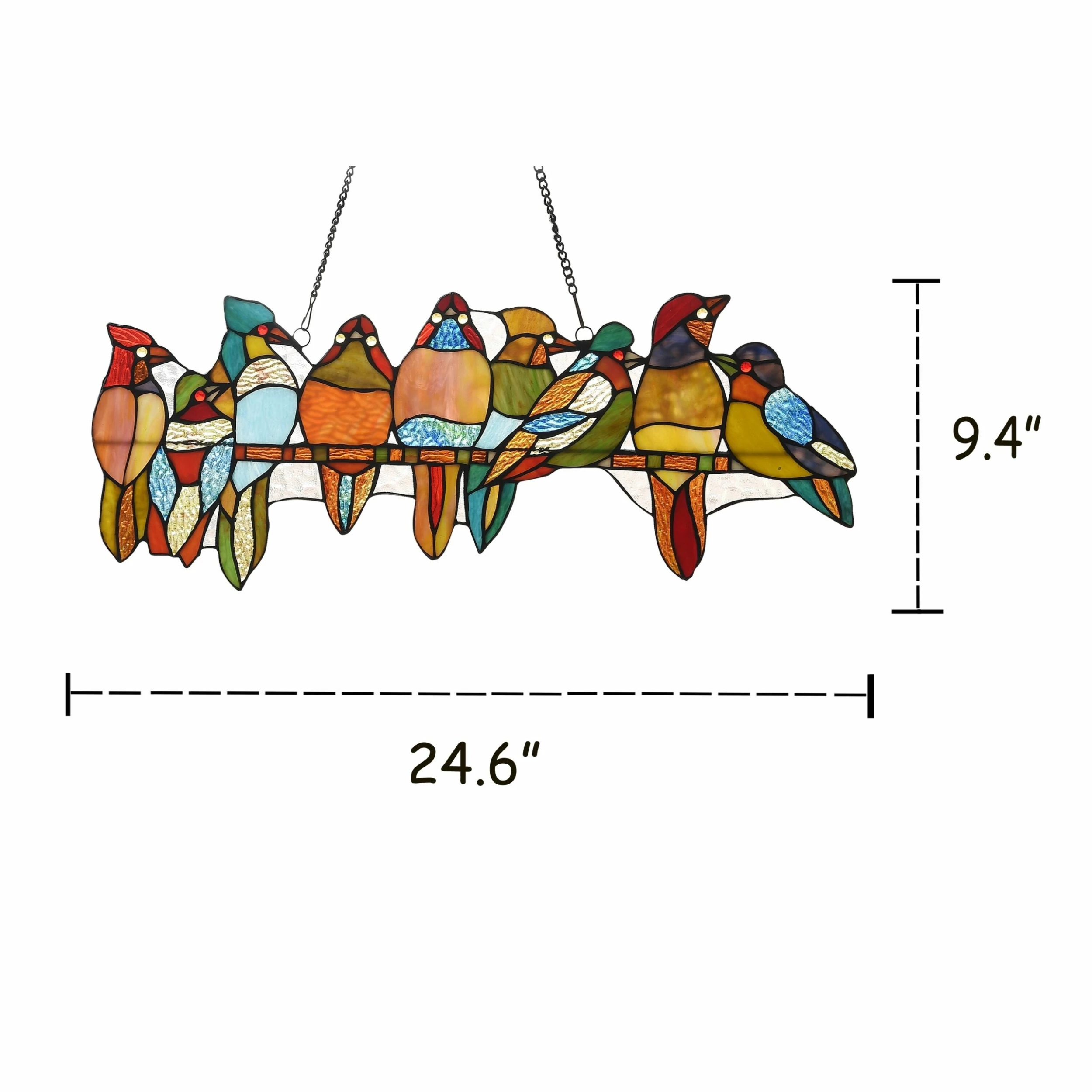 Best deal 🤩 Gracewood Hollow Deffalah 141-piece Stained Glass Birds Window Suncatcher ❤️ - Image 4