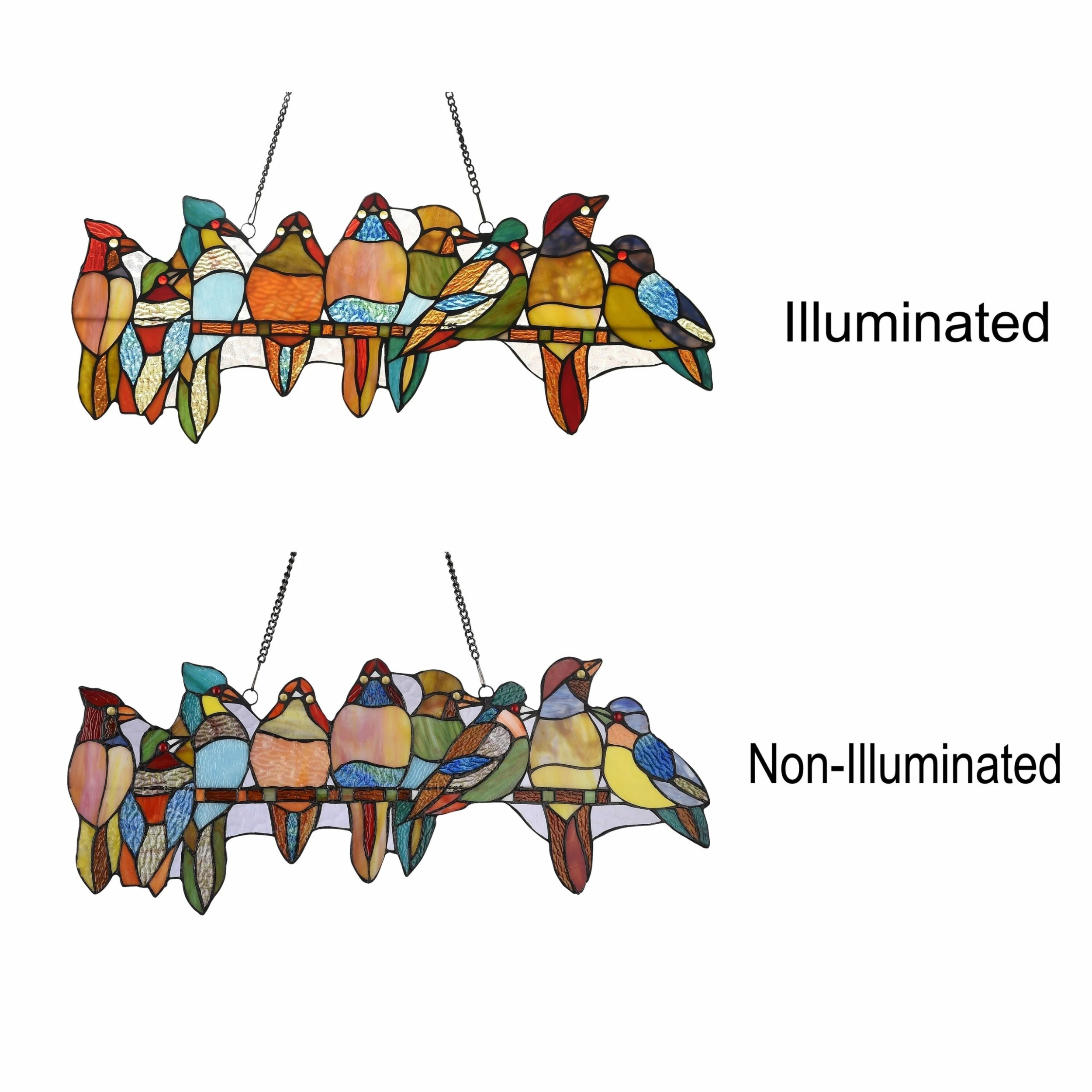 Best deal 🤩 Gracewood Hollow Deffalah 141-piece Stained Glass Birds Window Suncatcher ❤️ - Image 3