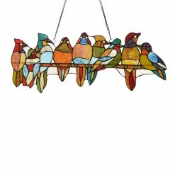 Best deal 🤩 Gracewood Hollow Deffalah 141-piece Stained Glass Birds Window Suncatcher ❤️