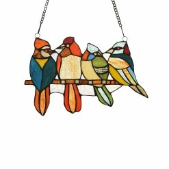 Buy 👏 Gracewood Hollow Deffalah 67-piece Stained Glass Birds Window Suncatcher 👏