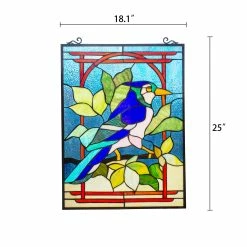Cheap 😍 Gracewood Hollow Kayembe Tropical Bird Stained Glass Window Panel Suncatcher ⭐ -Gracewood Hollow shop Bird Design Window Panel Suncatcher f7e9a123 6464 4b47 a468 086aa16c9a40
