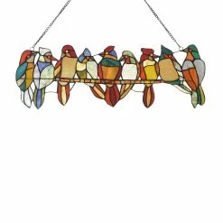 Coupon 👏 Gracewood Hollow Deffalah 146-piece Stained Glass Birds Window Suncatcher 🛒