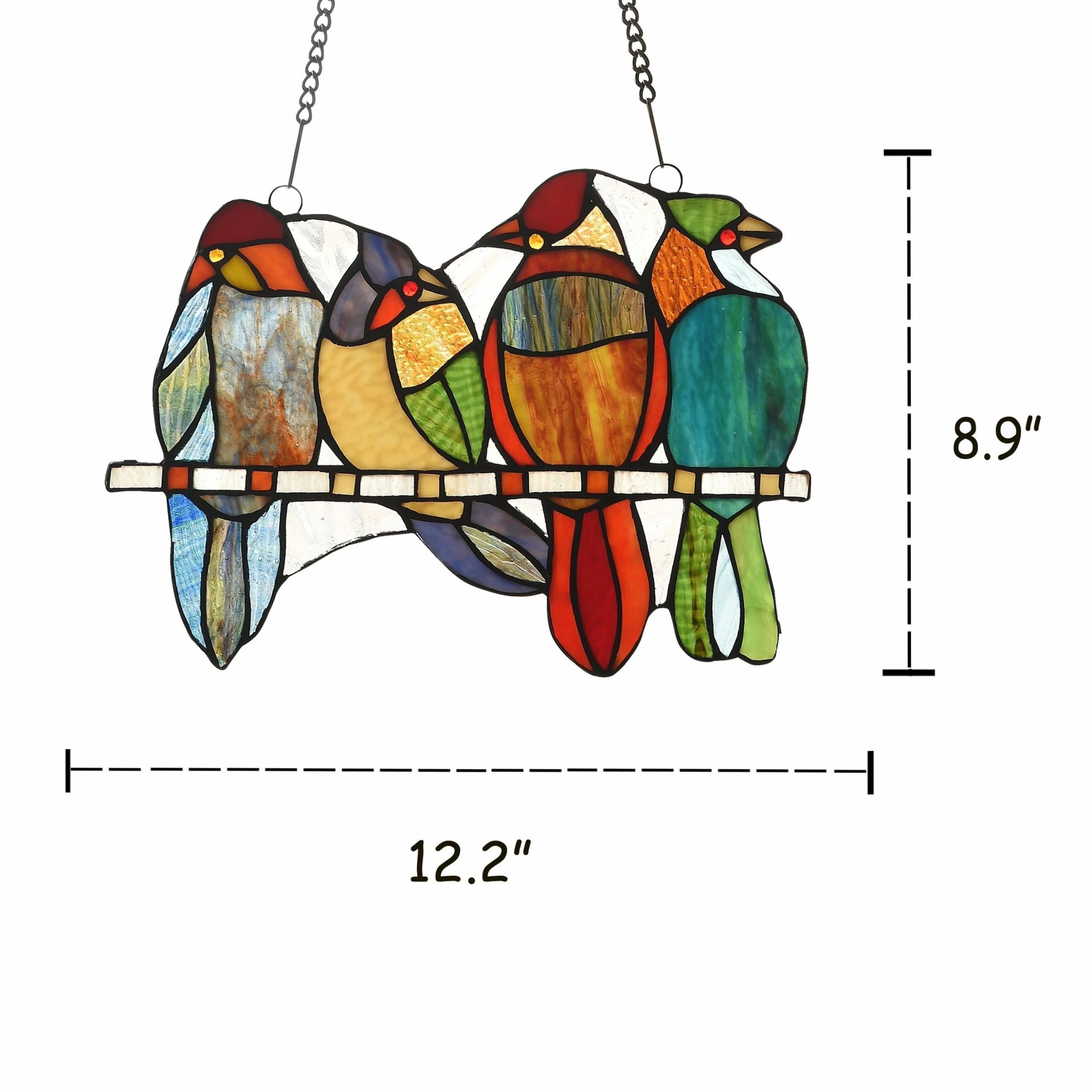 Promo โค๏ธ Gracewood Hollow Deffalah 73-piece Stained Glass Birds Window Suncatcher โ๏ธ - Image 4