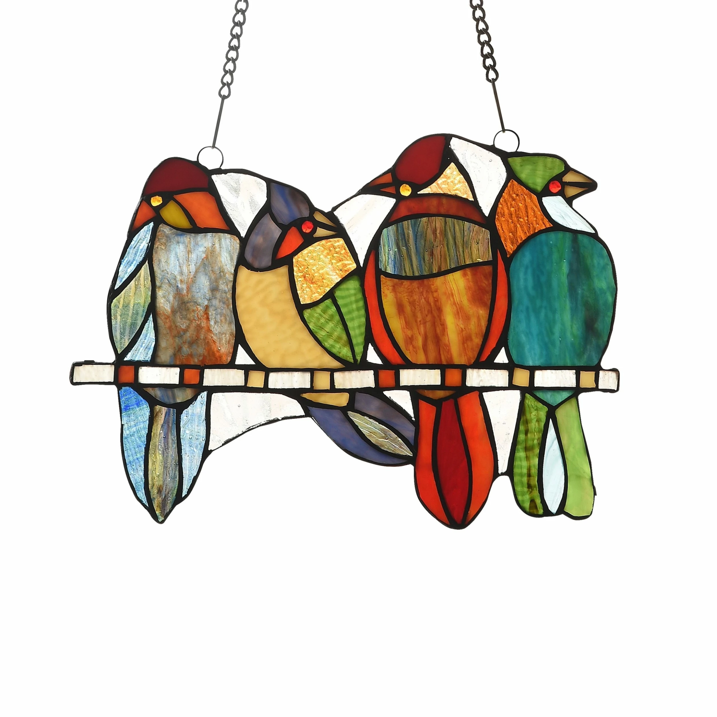 Promo โค๏ธ Gracewood Hollow Deffalah 73-piece Stained Glass Birds Window Suncatcher โ๏ธ