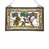 Buy ✨ Gracewood Hollow Lamko Floral Stained Glass Window Panel Suncatcher 🔔