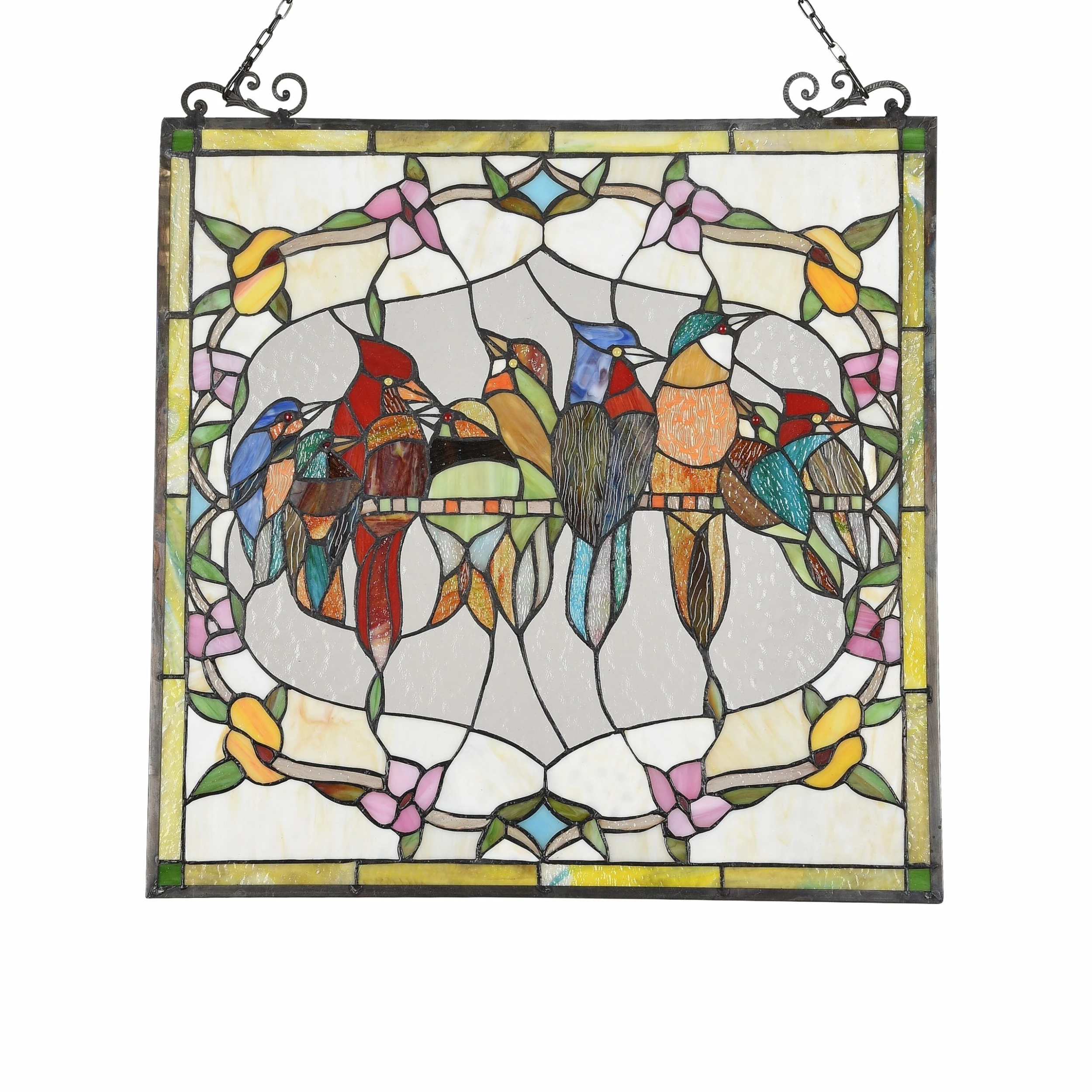Hot Sale π Gracewood Hollow Deffalah Stained Glass Bird/Flower Window Panel Suncatcher 𧨠4 Hot Sale π Gracewood Hollow Deffalah Stained Glass Bird/Flower Window Panel Suncatcher 𧨠- Image 2