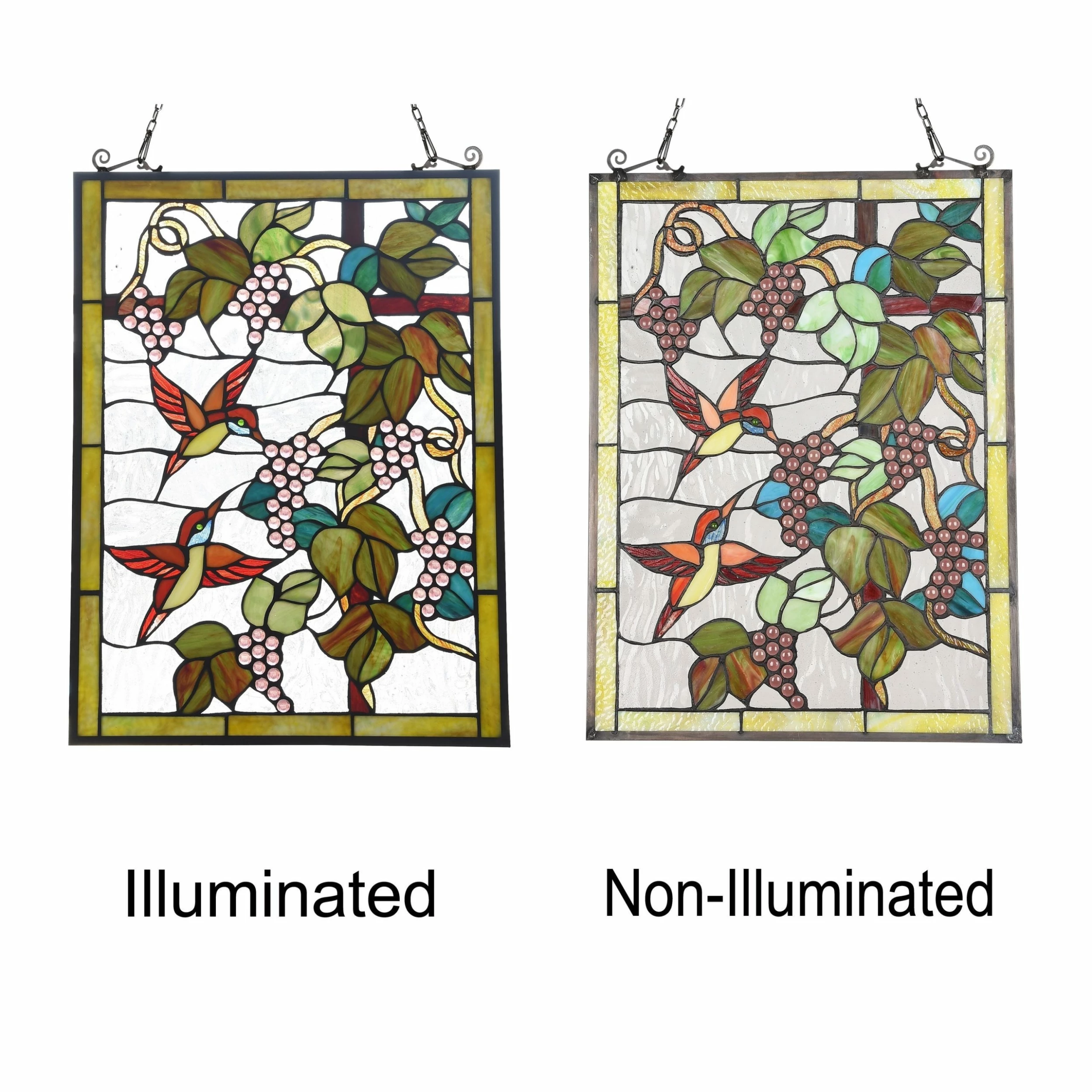 Coupon ❤️ Gracewood Hollow Koundja Floral Stained Glass Window Panel Suncatcher 👍 5 Coupon ❤️ Gracewood Hollow Koundja Floral Stained Glass Window Panel Suncatcher 👍 - Image 3