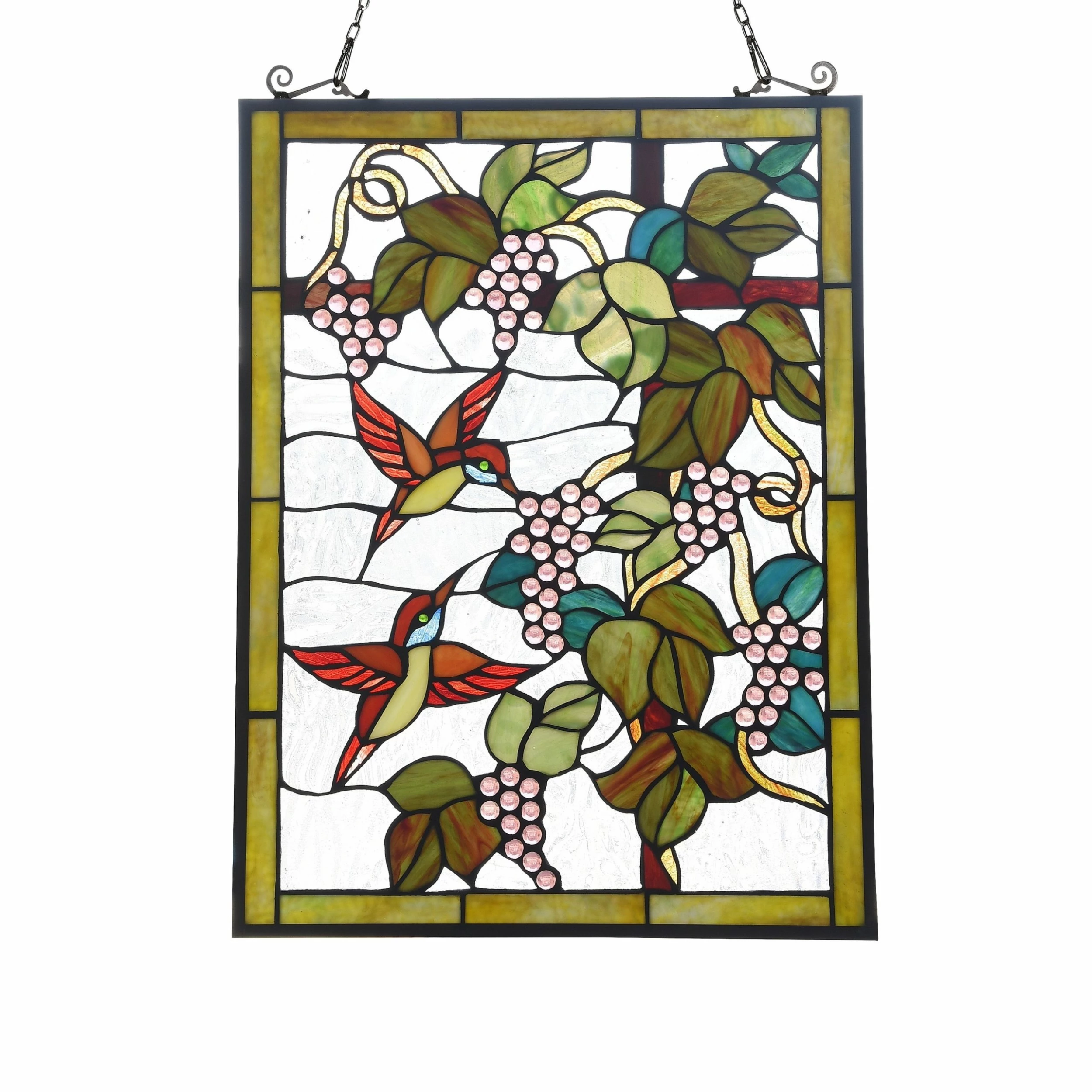Coupon ❤️ Gracewood Hollow Koundja Floral Stained Glass Window Panel Suncatcher 👍 3 Coupon ❤️ Gracewood Hollow Koundja Floral Stained Glass Window Panel Suncatcher 👍
