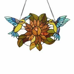 New ๐ Gracewood Hollow Bolamba Stained Glass Birds/Flowers Window Suncatcher โญ