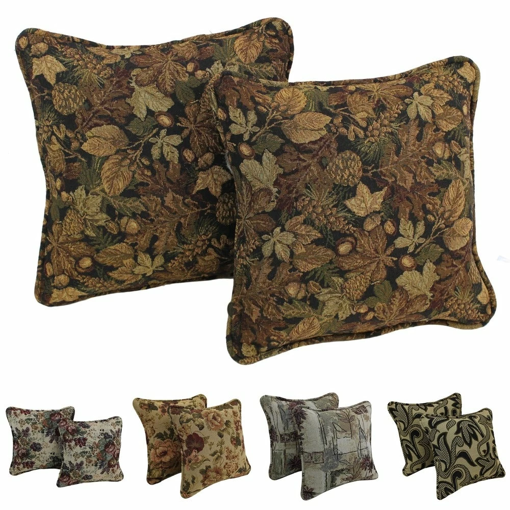 Budget 🔥 Gracewood Hollow Chaat Floral Corded Tapestry Pillows (Set Of 2) Japanese Garden 😍