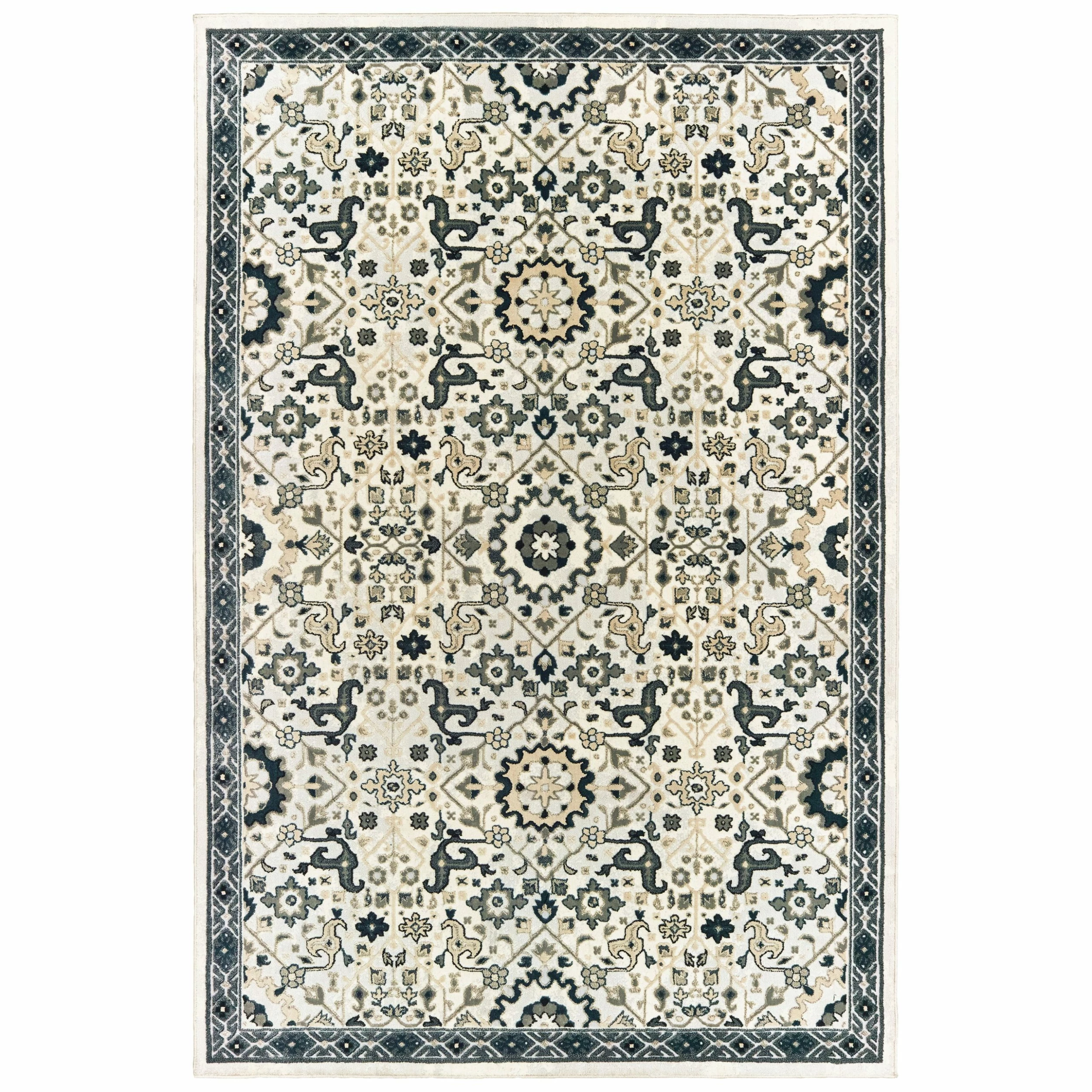 Buy 😀 Gracewood Hollow Anetsi Textured Traditional Ivory And Navy Area Rug Ivory/navy 🥰 3 Buy 😀 Gracewood Hollow Anetsi Textured Traditional Ivory And Navy Area Rug Ivory/navy 🥰