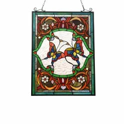 Best Pirce ✔️ Gracewood Hollow Yavoucko Butterfly Stained Glass Window Panel Suncatcher 😉