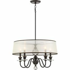 Deals 🎉 Gracewood Hollow Kola 5-light Bronze Chandelier With Drum Shade 👏