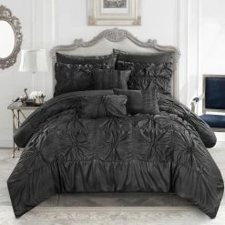 Hot Sale ✨ Gracewood Hollow Redshirt Black 10-piece Bed In A Bag Comforter Set 🎉