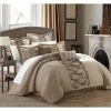 New 🥰 Gracewood Hollow Khadra Taupe 12-piece Bed-in-a-bag And Sheet Set 🔥