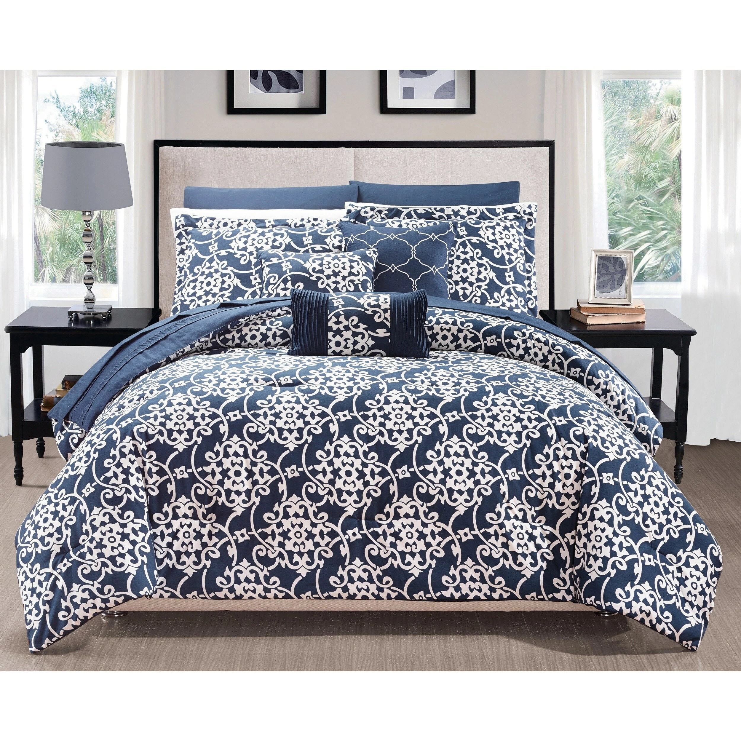 Promo 😀 Gracewood Hollow Cornwell Navy 10-piece Comforter Set ✨ 4 Promo 😀 Gracewood Hollow Cornwell Navy 10-piece Comforter Set ✨ - Image 2