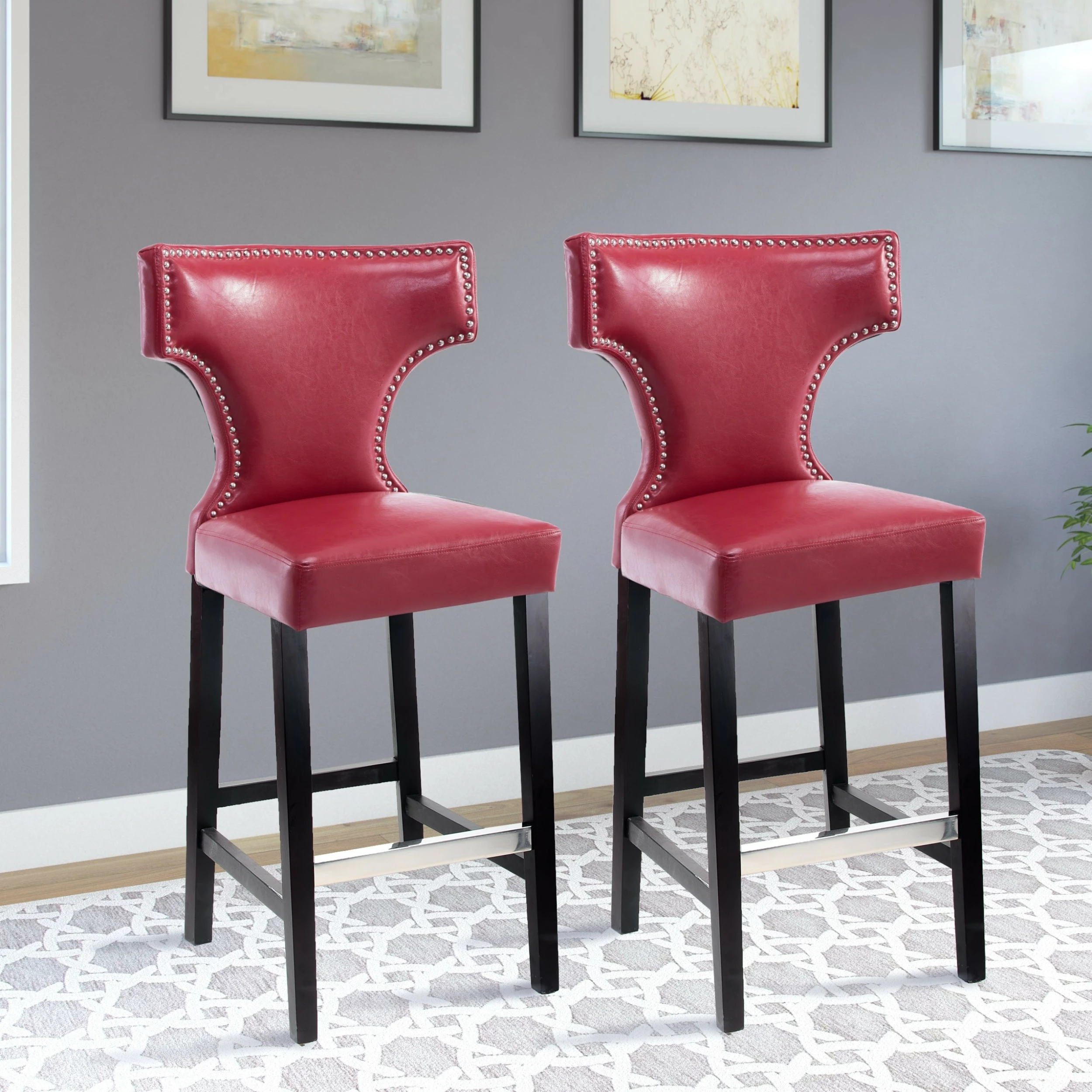 Flash Sale ๐ฅ Gracewood Hollow Orbelyan Bar-height Barstool With Metal Studs (Set Of 2) White โ๏ธ 5 Flash Sale ๐ฅ Gracewood Hollow Orbelyan Bar-height Barstool With Metal Studs (Set Of 2) White โ๏ธ - Image 3