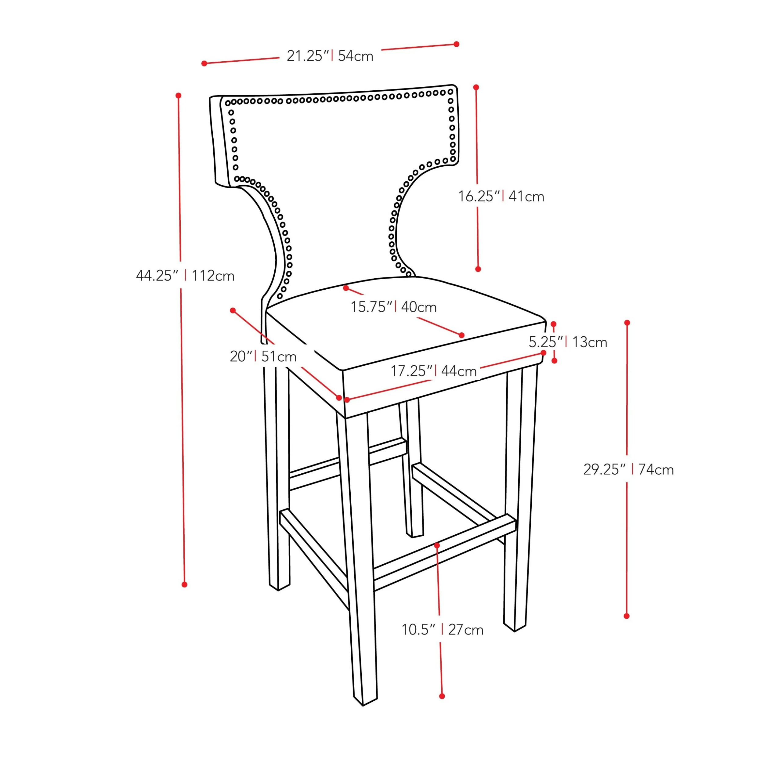 Flash Sale ๐ฅ Gracewood Hollow Orbelyan Bar-height Barstool With Metal Studs (Set Of 2) White โ๏ธ 12 Flash Sale ๐ฅ Gracewood Hollow Orbelyan Bar-height Barstool With Metal Studs (Set Of 2) White โ๏ธ - Image 10
