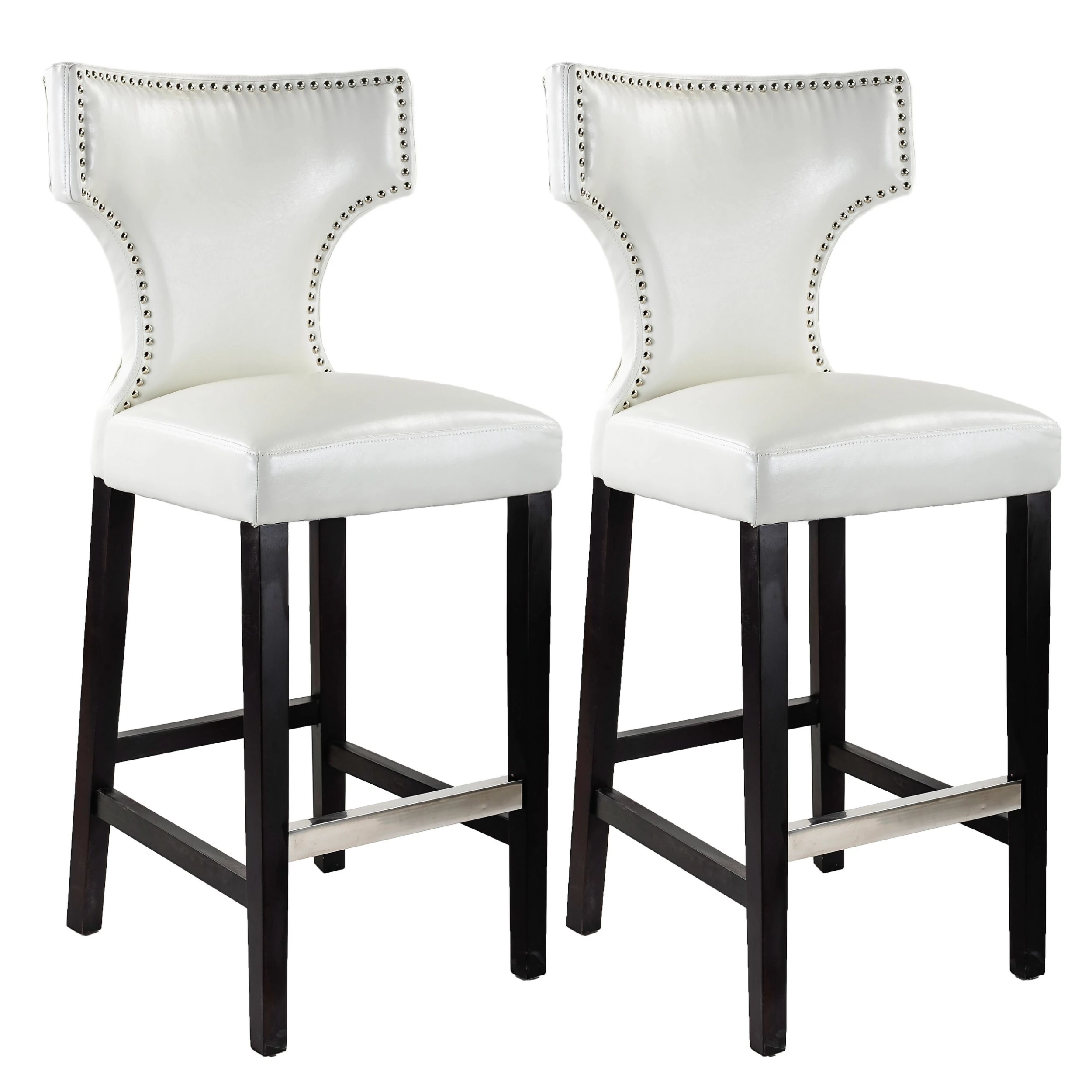 Flash Sale ๐ฅ Gracewood Hollow Orbelyan Bar-height Barstool With Metal Studs (Set Of 2) White โ๏ธ 6 Flash Sale ๐ฅ Gracewood Hollow Orbelyan Bar-height Barstool With Metal Studs (Set Of 2) White โ๏ธ - Image 4