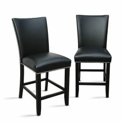 Brand new 🔔 Gracewood Hollow Mhlanga Counter-height Dining Chairs (Set Of 2) Blue Velvet ⌛
