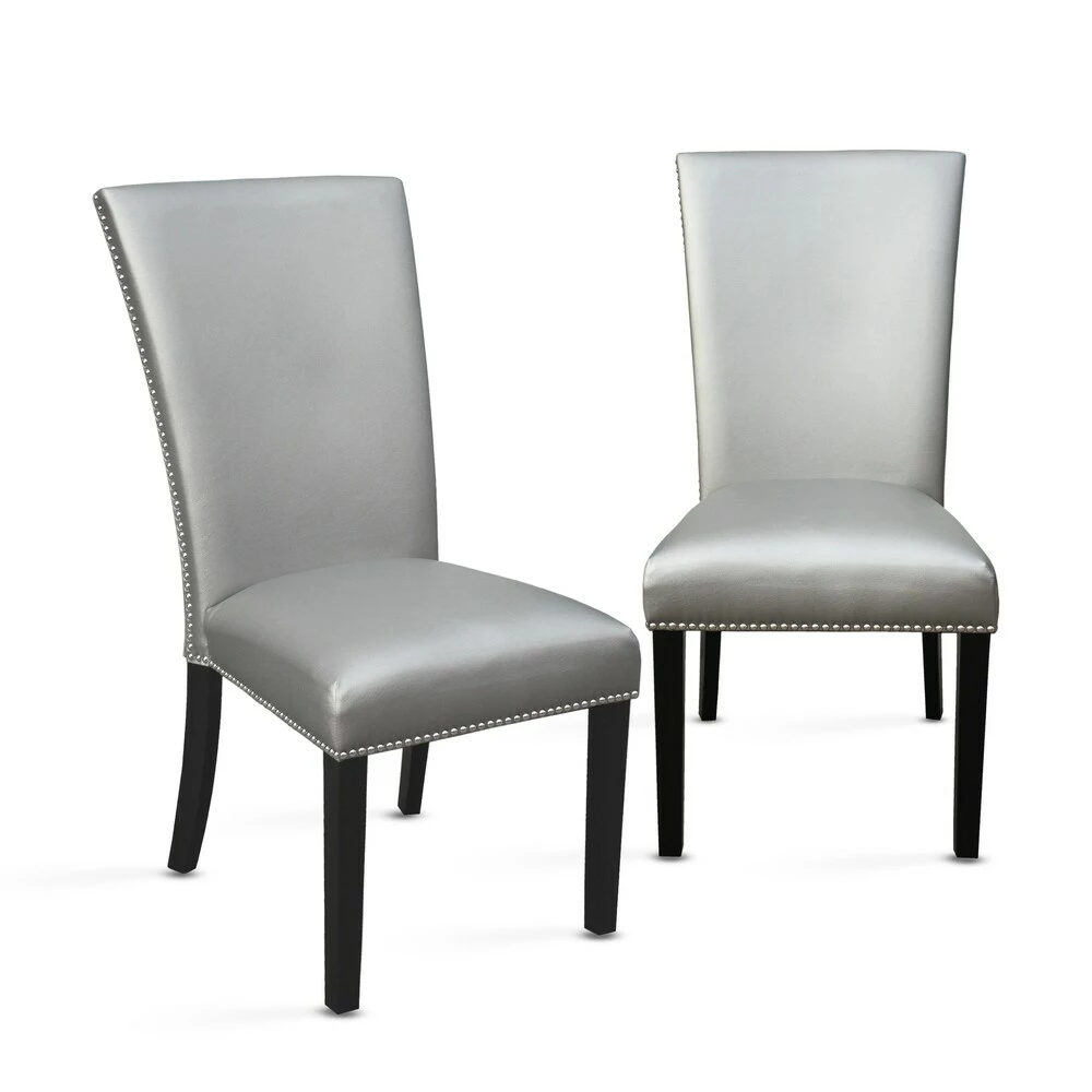 Outlet ⌛ Gracewood Hollow Mhlanga Modern Dining Chair (Set Of 2) Silver 🥰 4 Outlet ⌛ Gracewood Hollow Mhlanga Modern Dining Chair (Set Of 2) Silver 🥰 - Image 2