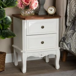 Best reviews of 🔥 Gracewood Hollow Benjam Traditional French 2-drawer Nightstand 🔔