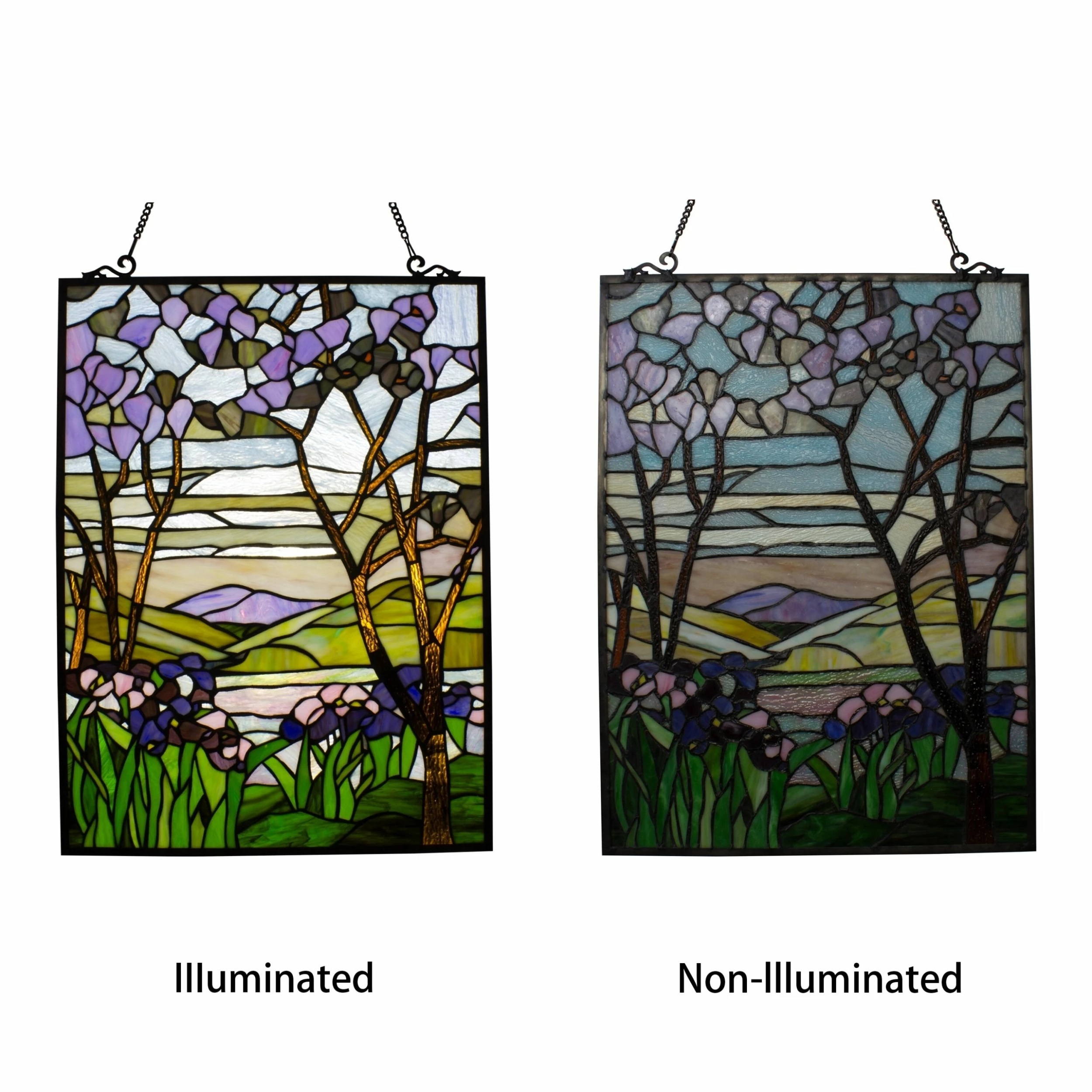 Discount ๐งจ Gracewood Hollow Yamusangie Floral Stained Glass Window Panel Suncatcher โ - Image 2