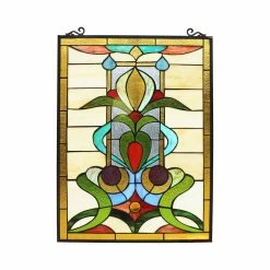 Flash Sale 💯 Gracewood Hollow Nzuji Floral Stained Glass Window Panel Suncatcher 💯