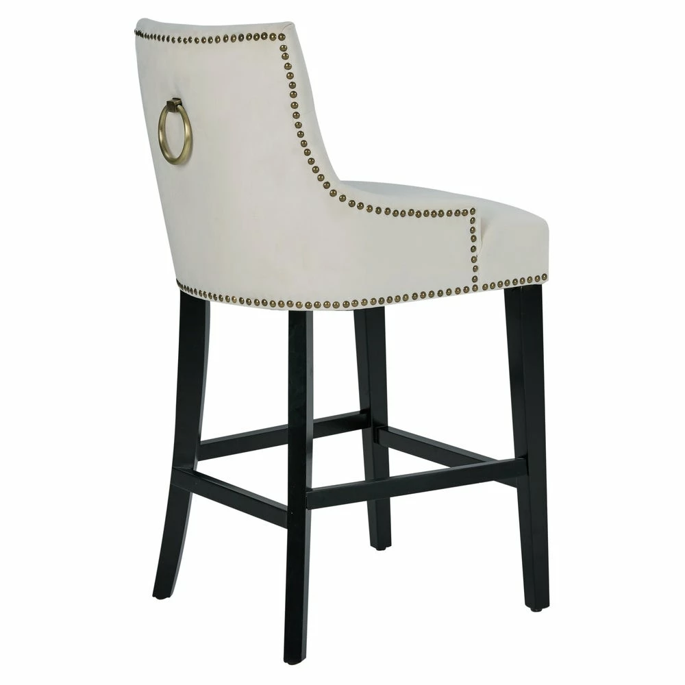 Best deal 😉 Gracewood Hollow Anandghan Button-tufted Velvet-upholstered Counter Stool Navy 😀 - Image 4