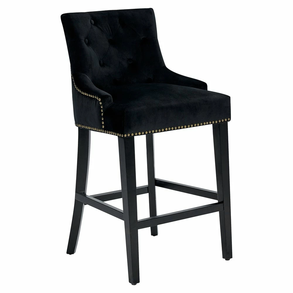 Best deal 😉 Gracewood Hollow Anandghan Button-tufted Velvet-upholstered Counter Stool Navy 😀 - Image 7