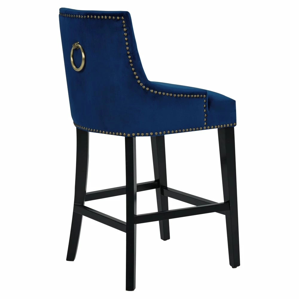 Best deal 😉 Gracewood Hollow Anandghan Button-tufted Velvet-upholstered Counter Stool Navy 😀 - Image 12