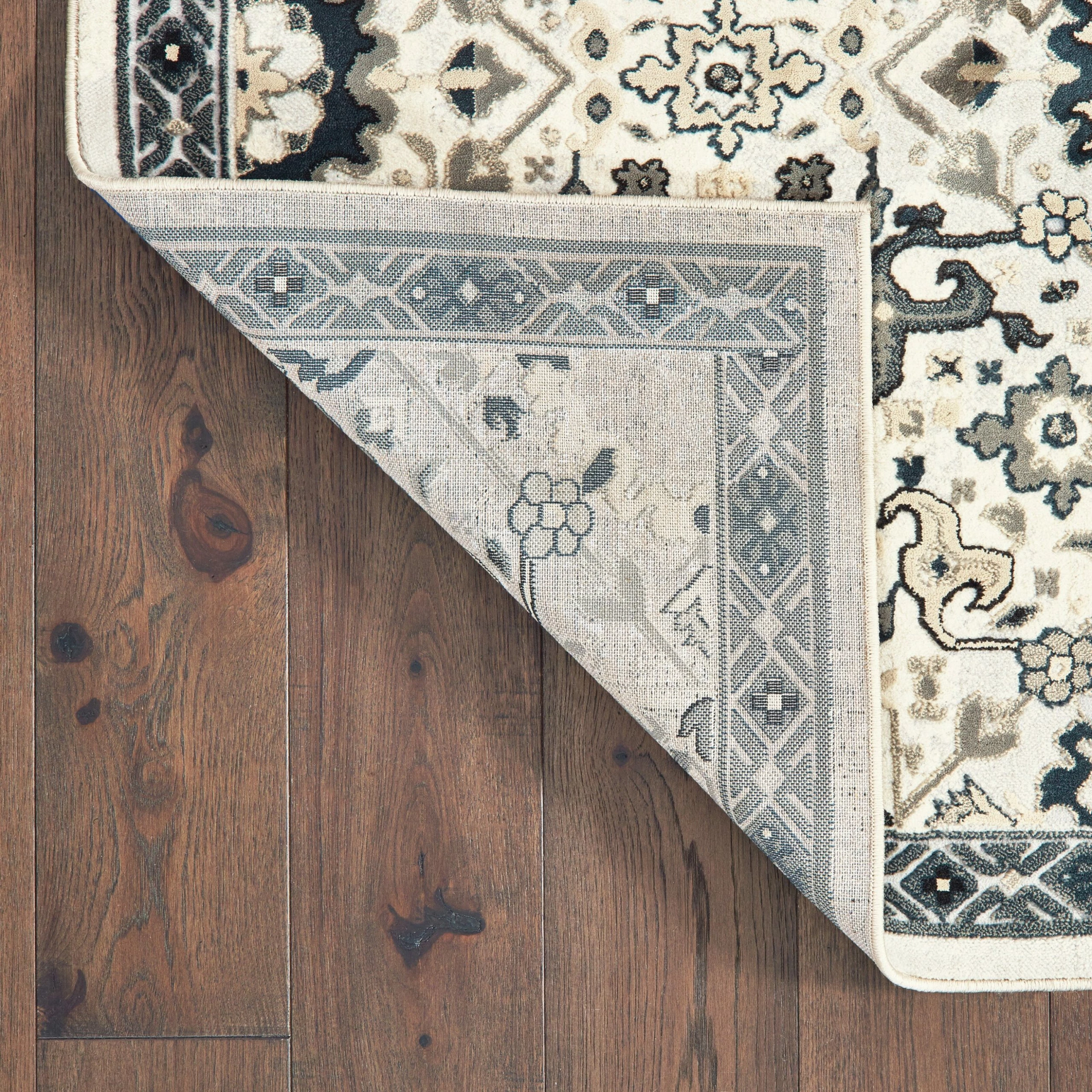 Buy 😀 Gracewood Hollow Anetsi Textured Traditional Ivory And Navy Area Rug Ivory/navy 🥰 7 Buy 😀 Gracewood Hollow Anetsi Textured Traditional Ivory And Navy Area Rug Ivory/navy 🥰 - Image 5