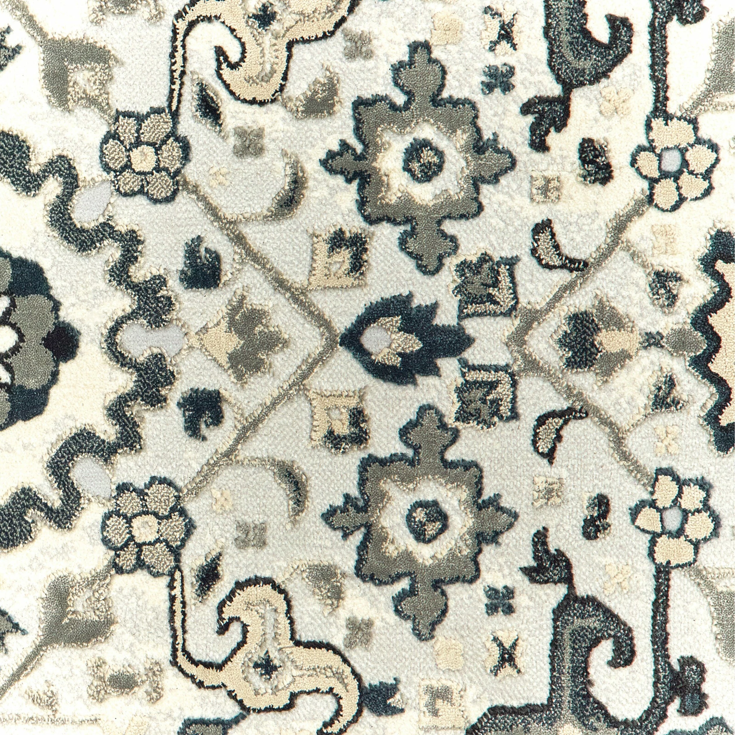 Buy 😀 Gracewood Hollow Anetsi Textured Traditional Ivory And Navy Area Rug Ivory/navy 🥰 8 Buy 😀 Gracewood Hollow Anetsi Textured Traditional Ivory And Navy Area Rug Ivory/navy 🥰 - Image 6