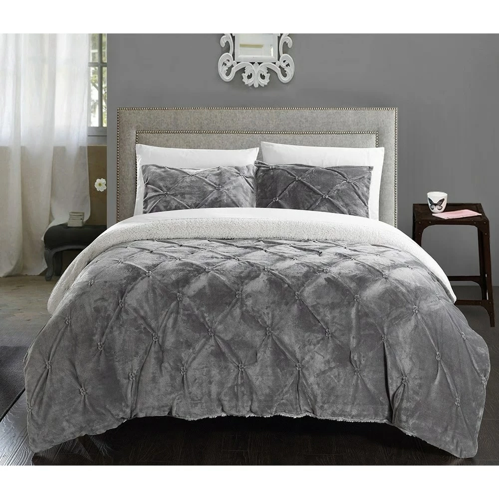 Budget 👍 Gracewood Hollow Audet Ruffled And Lined 3-piece Comforter Set Beige ❤️ - Image 3