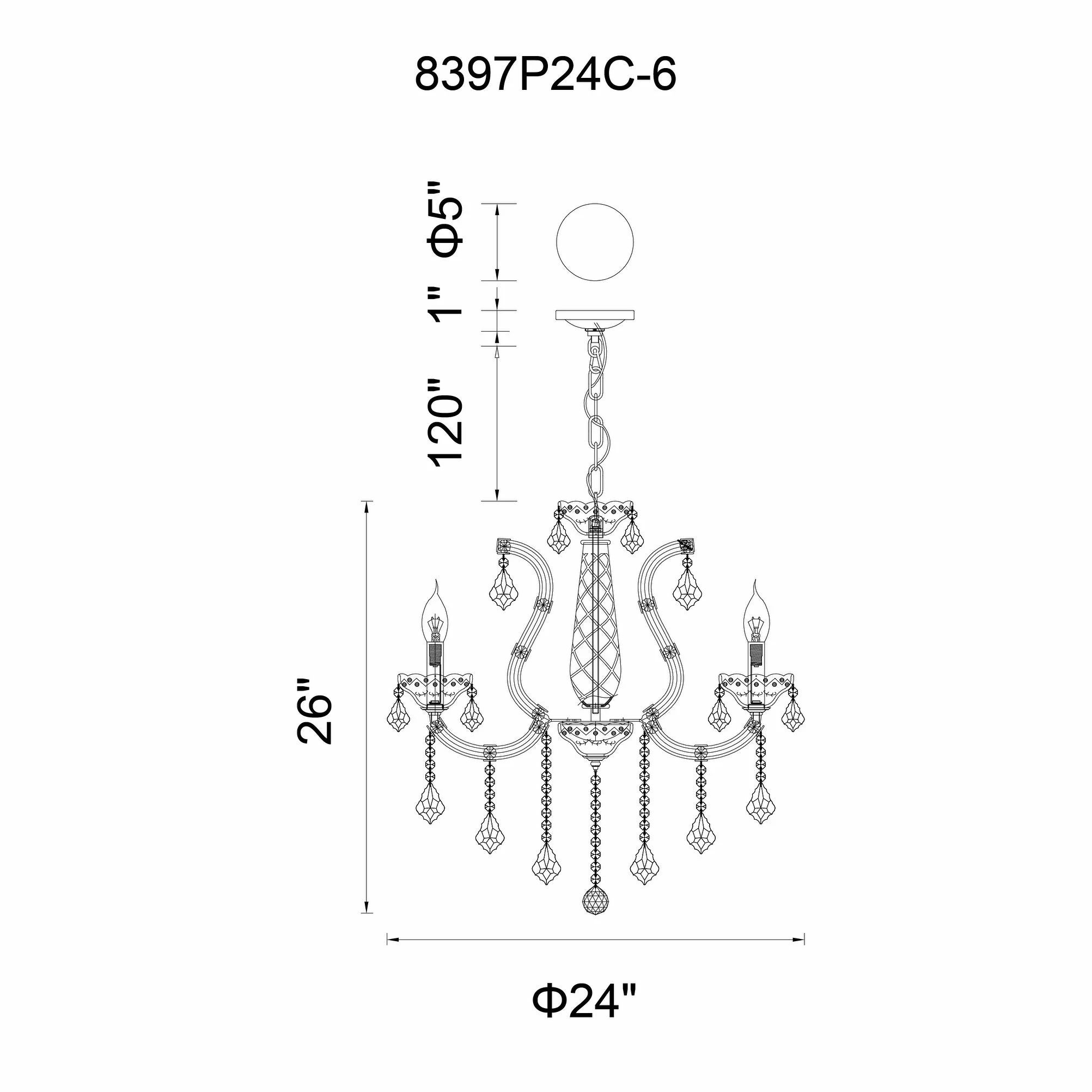 Best reviews of ๐คฉ Gracewood Hollow Barbosa 6-light Chrome Crystal Chandelier โค๏ธ - Image 2