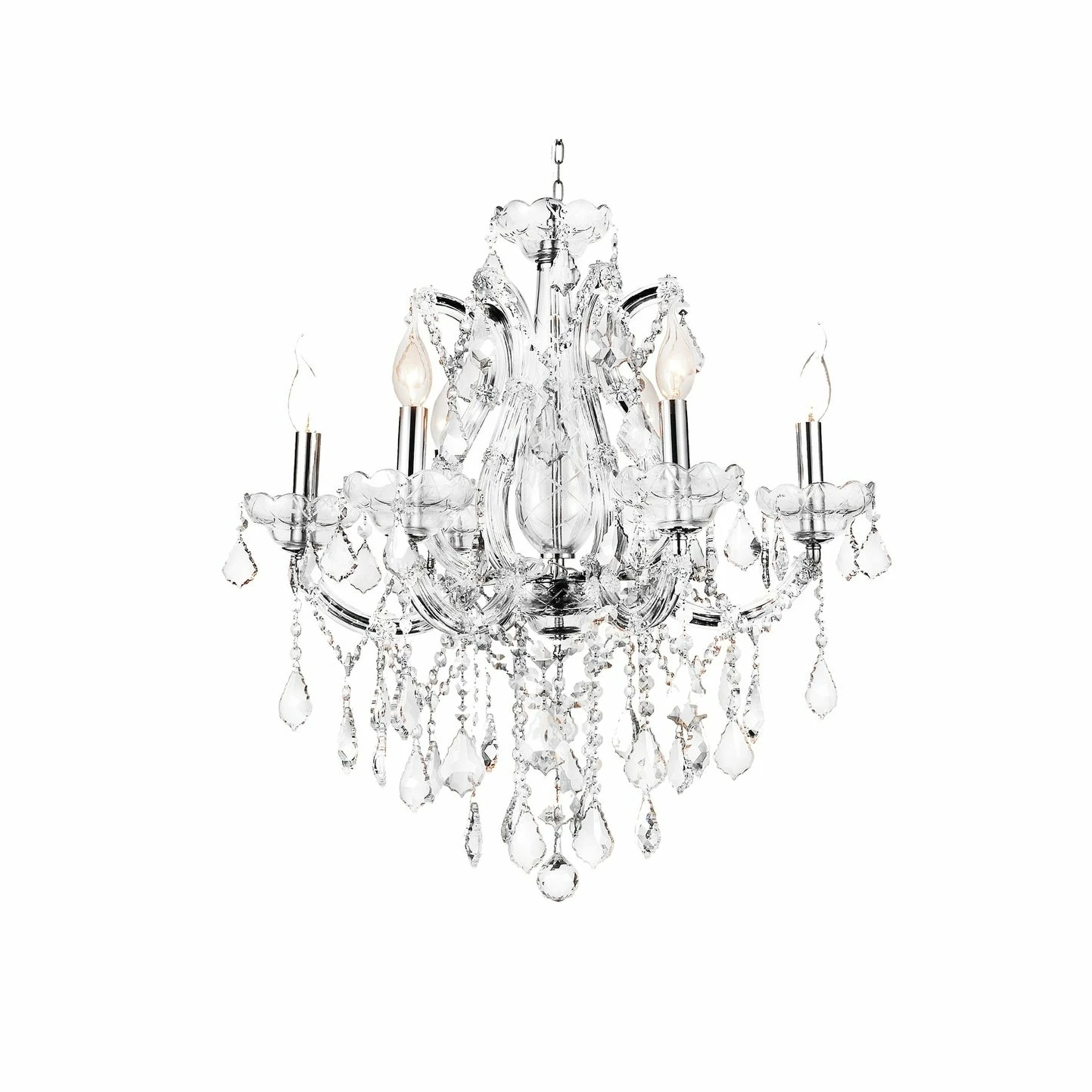 Best reviews of ๐คฉ Gracewood Hollow Barbosa 6-light Chrome Crystal Chandelier โค๏ธ