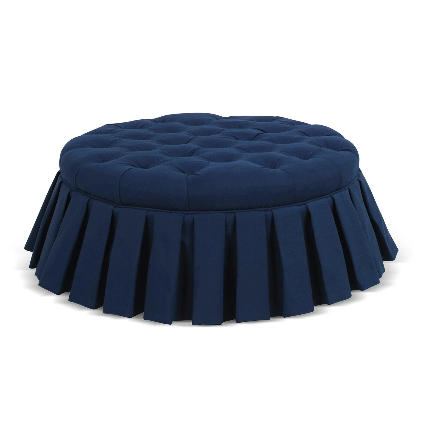 New 👍 Gracewood Hollow Baruti Tufted Cocktail Ottoman With Pleated 👗 Skirt Antique White 🌟 12 New 👍 Gracewood Hollow Baruti Tufted Cocktail Ottoman With Pleated 👗 Skirt Antique White 🌟 - Image 10