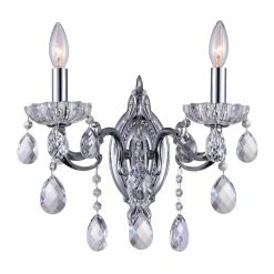 Flash Sale 🎁 Gracewood Hollow Besong 2-light Wall Sconce With Chrome Finish 😀