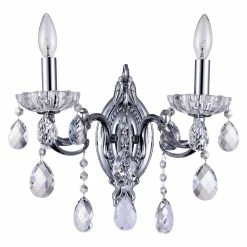 Flash Sale 🎁 Gracewood Hollow Besong 2-light Wall Sconce With Chrome Finish 😀 -Gracewood Hollow shop Gracewood Hollow Besong 2 light Wall Sconce with Chrome Finish 5