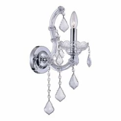 Flash Sale 🤩 Gracewood Hollow Bouyain 1-light Wall Sconce With Chrome Finish 🧨
