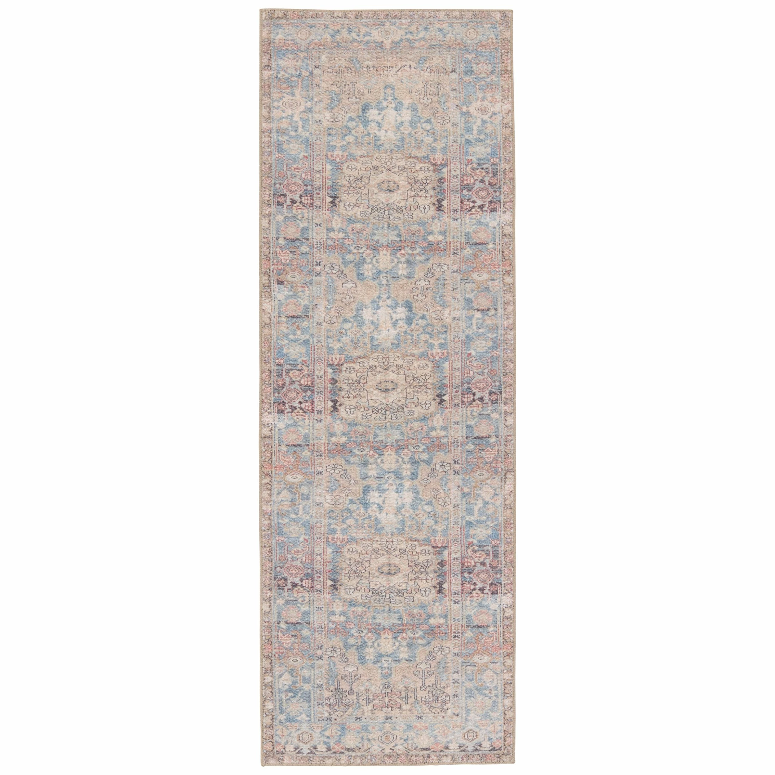 Outlet 👏 Machine Washable Gracewood Hollow Chambers Blue And Beige Medallion Area Rug 🥰 9 Outlet 👏 Machine Washable Gracewood Hollow Chambers Blue And Beige Medallion Area Rug 🥰 - Image 7