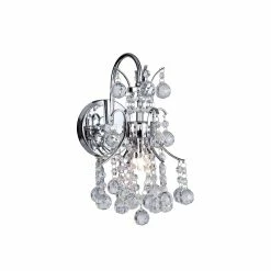 Coupon 💯 Gracewood Hollow Coulibaly 1-light Wall Sconce With Chrome Finish 😀
