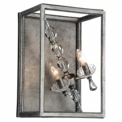 Brand new 🔥 Gracewood Hollow Dalmeida 2-light Wall Sconce With Silvertone Finish 🔔