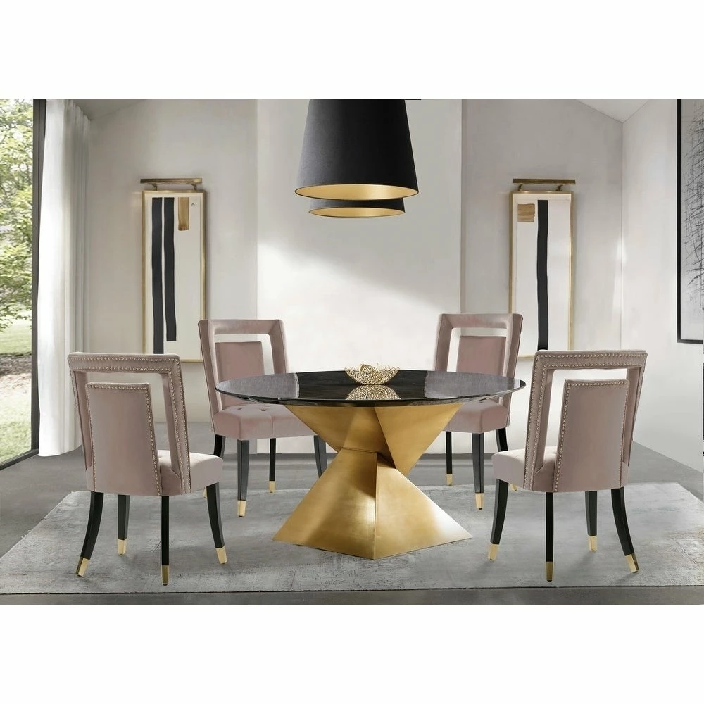 Promo ๐งจ Gracewood Hollow Dhruv Velvet Dining Chairs (Set Of 2) - N/A Blush ๐ - Image 7