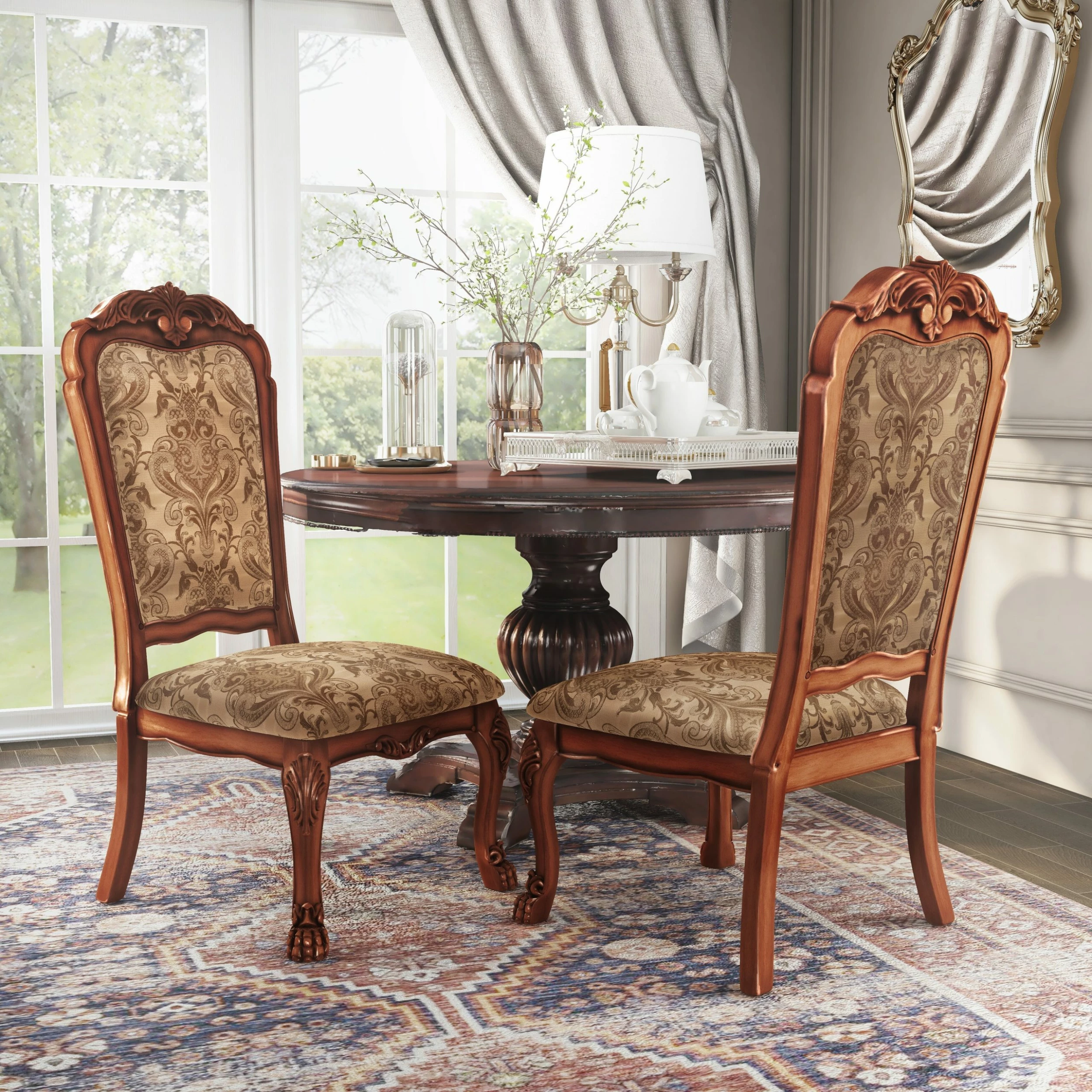 Best deal 🔥 Gracewood Hollow Draskhana Antique Oak Side Dining Chairs (Set Of 2) 👏 - Image 2