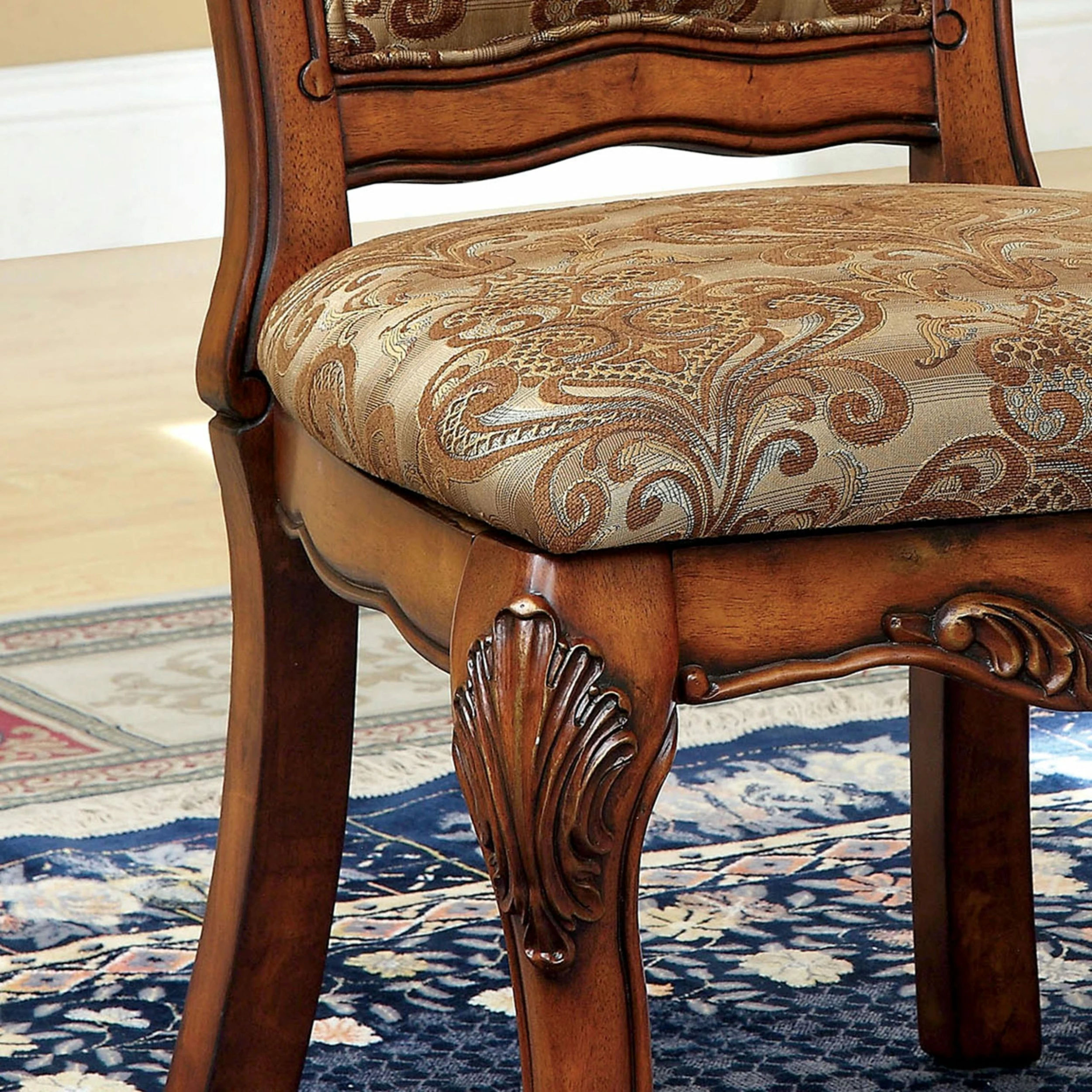 Best deal 🔥 Gracewood Hollow Draskhana Antique Oak Side Dining Chairs (Set Of 2) 👏 - Image 4