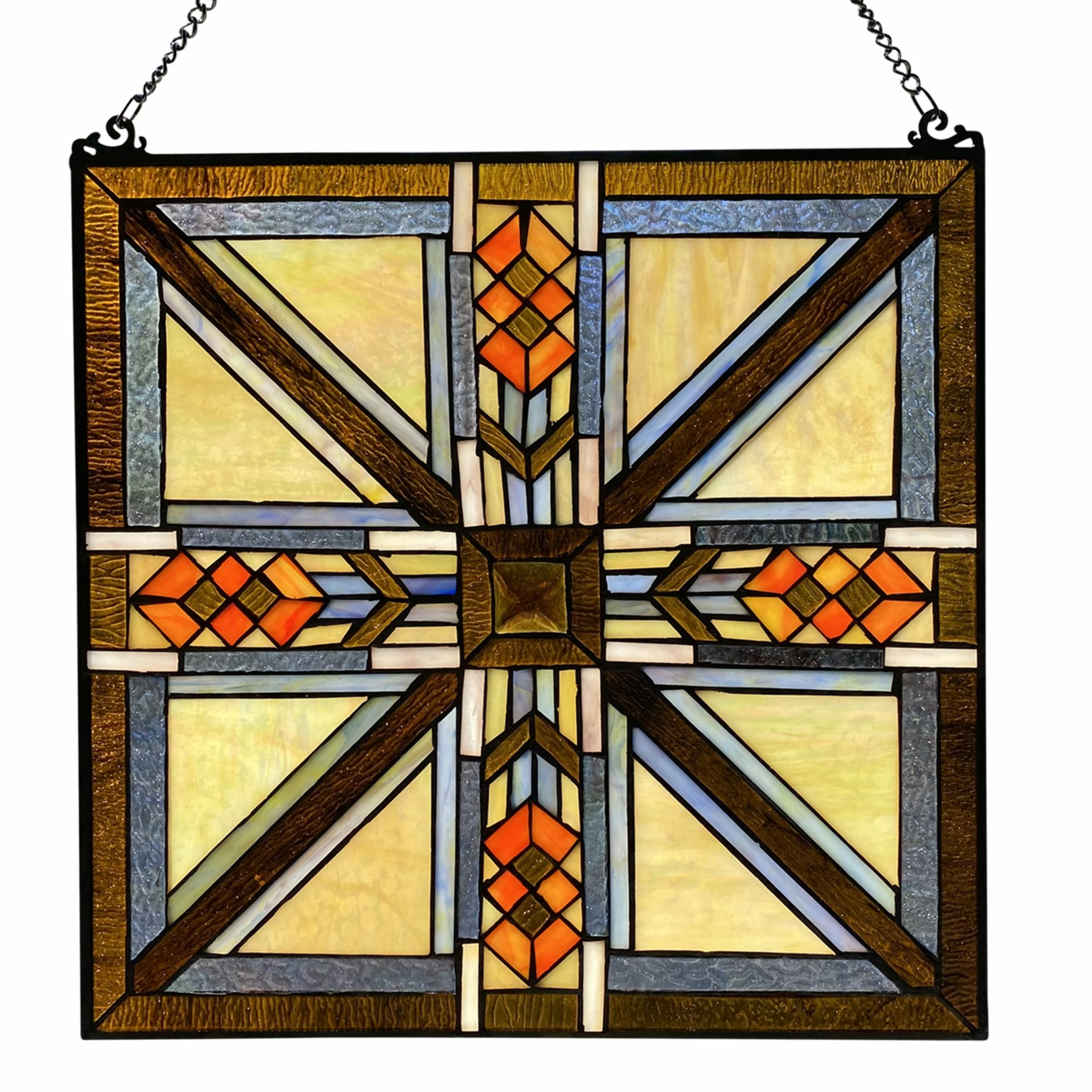 Top 10 ๐งจ Gracewood Hollow Gibran 17.5-inch Mission-style Southwestern Stained Glass Window Panel - M โจ 4 Top 10 ๐งจ Gracewood Hollow Gibran 17.5-inch Mission-style Southwestern Stained Glass Window Panel - M โจ - Image 2