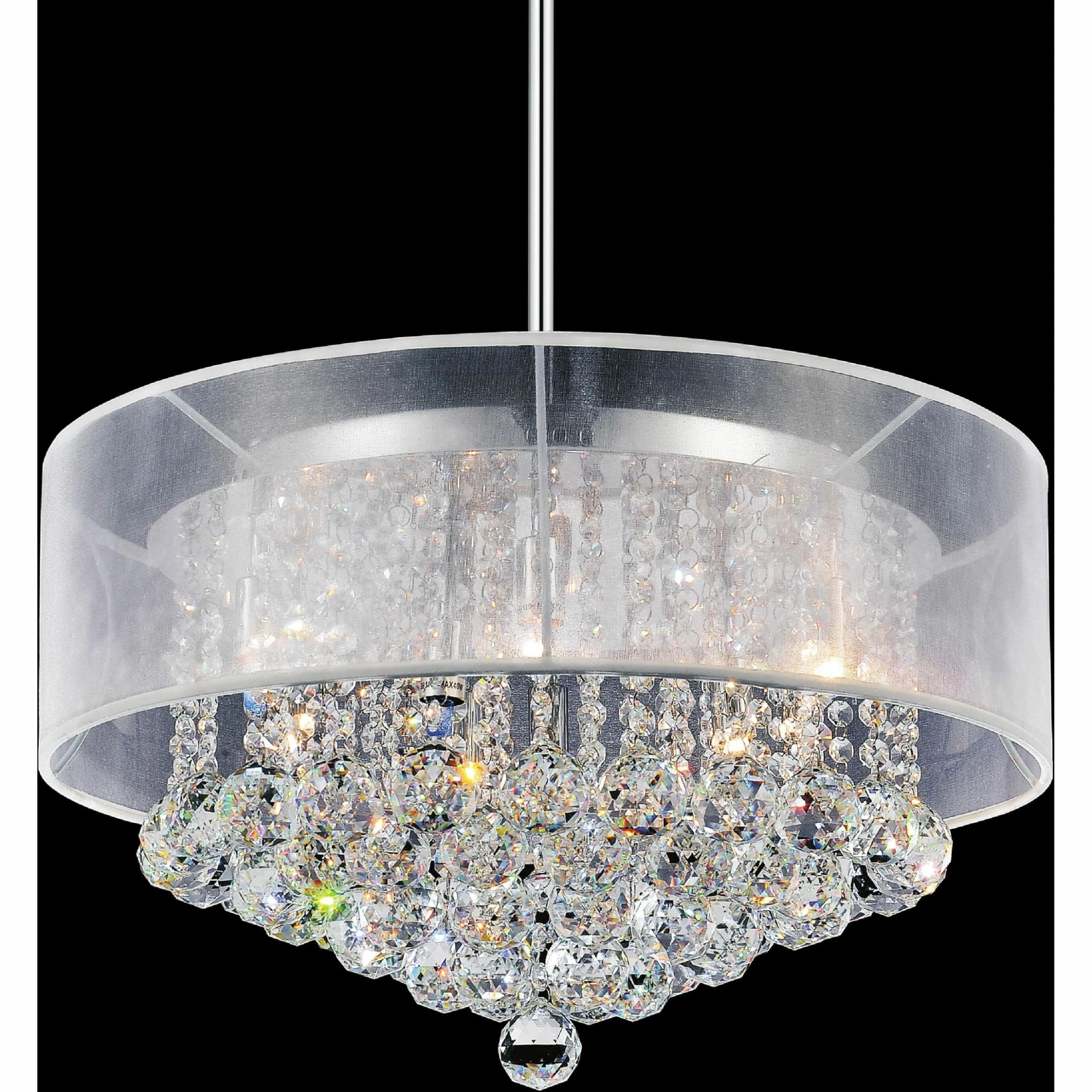 Best deal ๐งจ Gracewood Hollow Gnali 9-light Crystal Drum Chandelier With Chrome Finish โ - Image 3